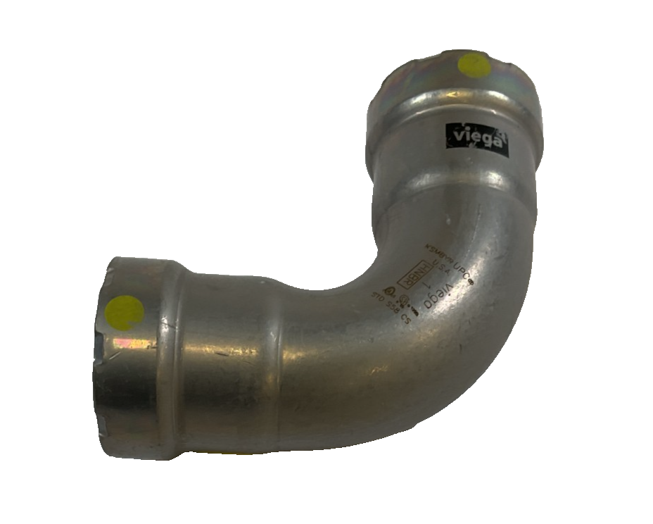 Viega MegaPressG Fitting - 25211: 1" Carbon Steel Gas 90 Elbow