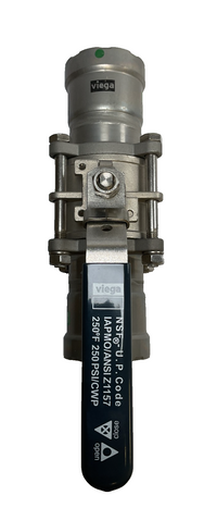 Viega MegaPress Fitting - 28505: 2" P x P 3-Piece Ball Valve 316 Stainless
