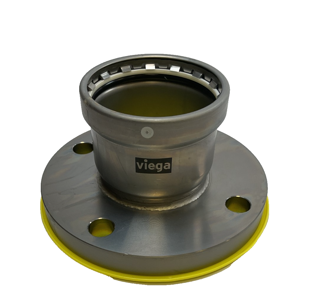 Viega MegaPress FKM Fitting - 26780: 3" Press x Flange Carbon Steel ASME B16.5
