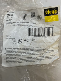 Viega MegaPress Fitting - 25235: 3/4" P x P 45° Elbow Carbon Steel