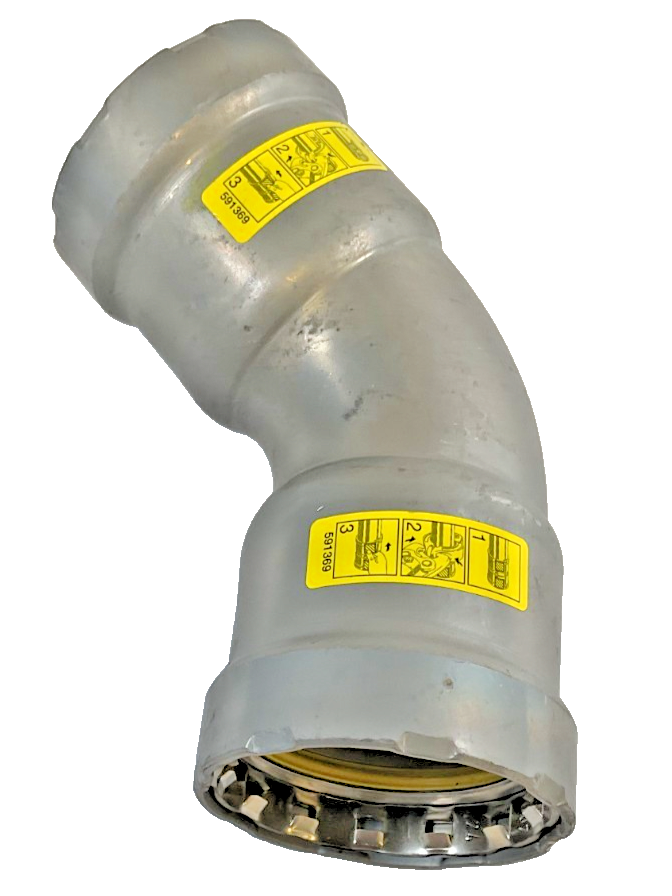 Viega MegaPressG Fitting - 25251: 1-1/2" 45 Degree Elbow