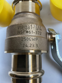 Viega ProPress Fitting - 79935: 1-1/4" Press x Press Bronze Ball Valve