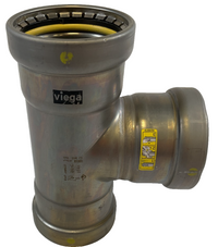 Viega MegaPressG Fitting - 28660: 2-1/2" Carbon Steel Gas XL Tee