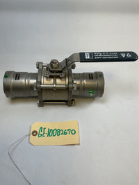Viega MegaPress Fitting - 28505: 2" P x P 3-Piece Ball Valve 316 Stainless