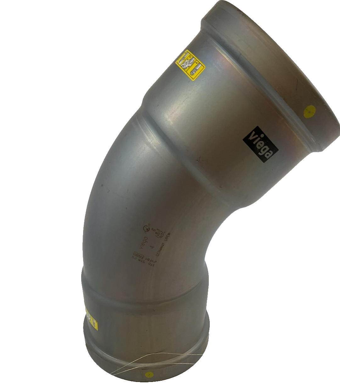 Viega MegaPressG Fitting - 28640: 4" Carbon Steel Gas XL 45 Elbow