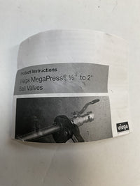 Viega MegaPress Fitting - 28940: 2" P x P Carbon Steel Ball Valve