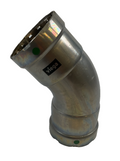 Viega MegaPress Fitting - 25255: 2" 45° Elbow P1 x P2, Carbon Steel