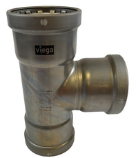 Viega MegaPress Fitting - 26565: 3" Carbon Steel XL Tee FKM