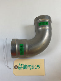 Viega MegaPress Fitting - 25225: 2" 90° Elbow P1 x P2, Carbon Steel