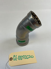 Viega MegaPress Fitting - 25255: 2" 45° Elbow P1 x P2, Carbon Steel