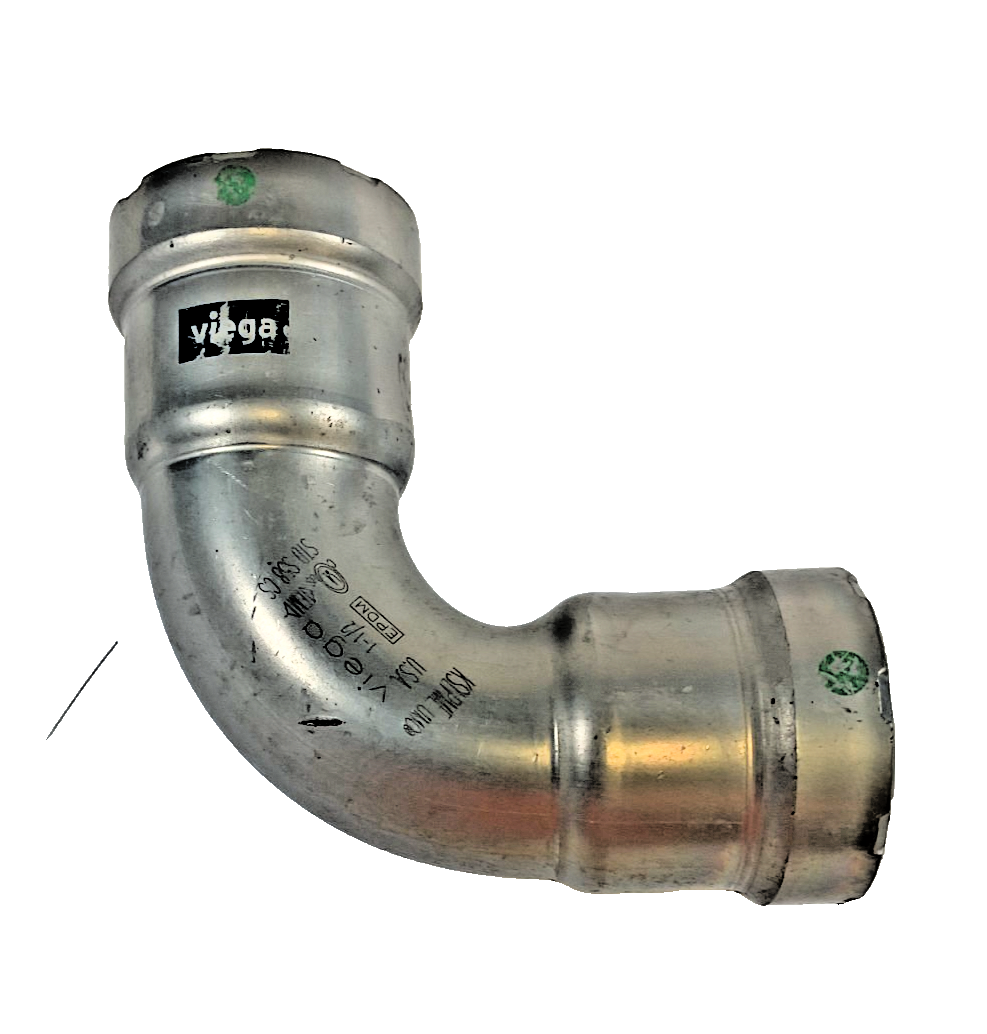 Viega MegaPress Fitting - 25220: 1-1/2" Carbon Steel 90° Elbow
