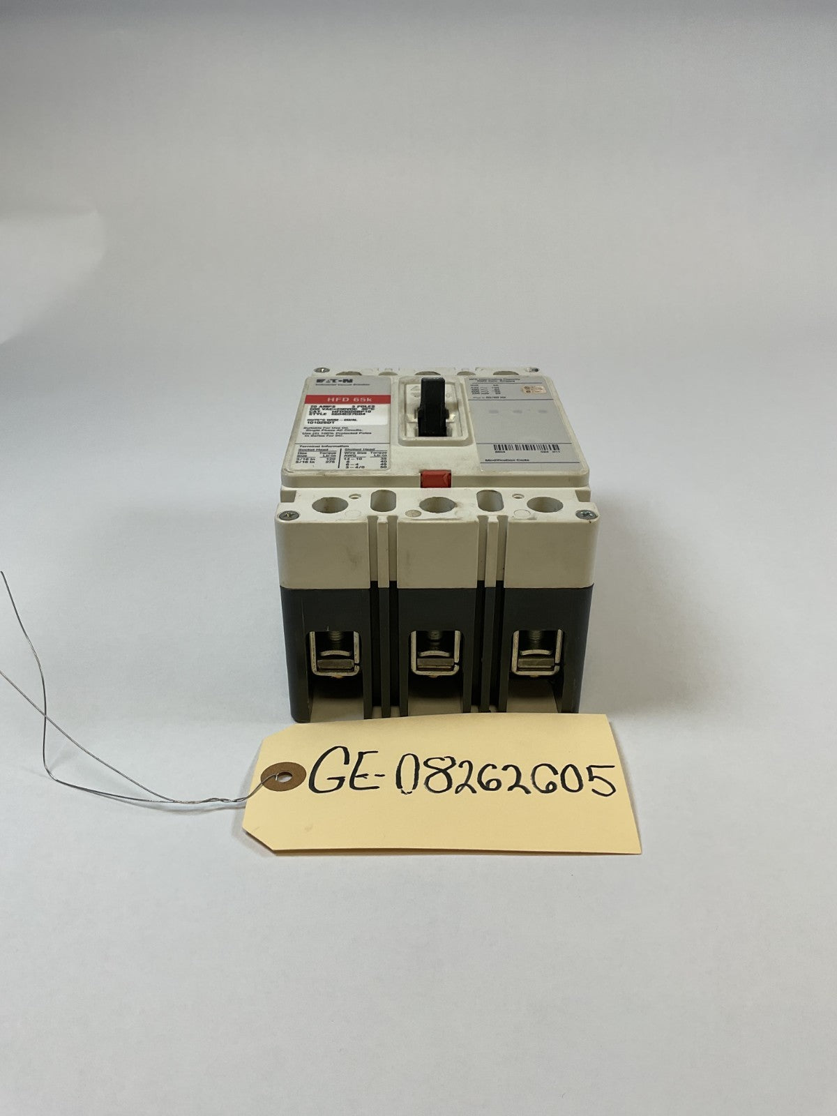 Eaton Cutler Hammer - HFD3020BP10 - 20A, 600V, 3 Pole, 3Ph, 65k Breaker