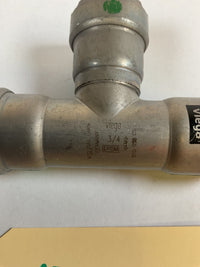 Viega MegaPress Fitting - 25305: 3/4" Tee P1 x P2 x P3, Carbon Steel