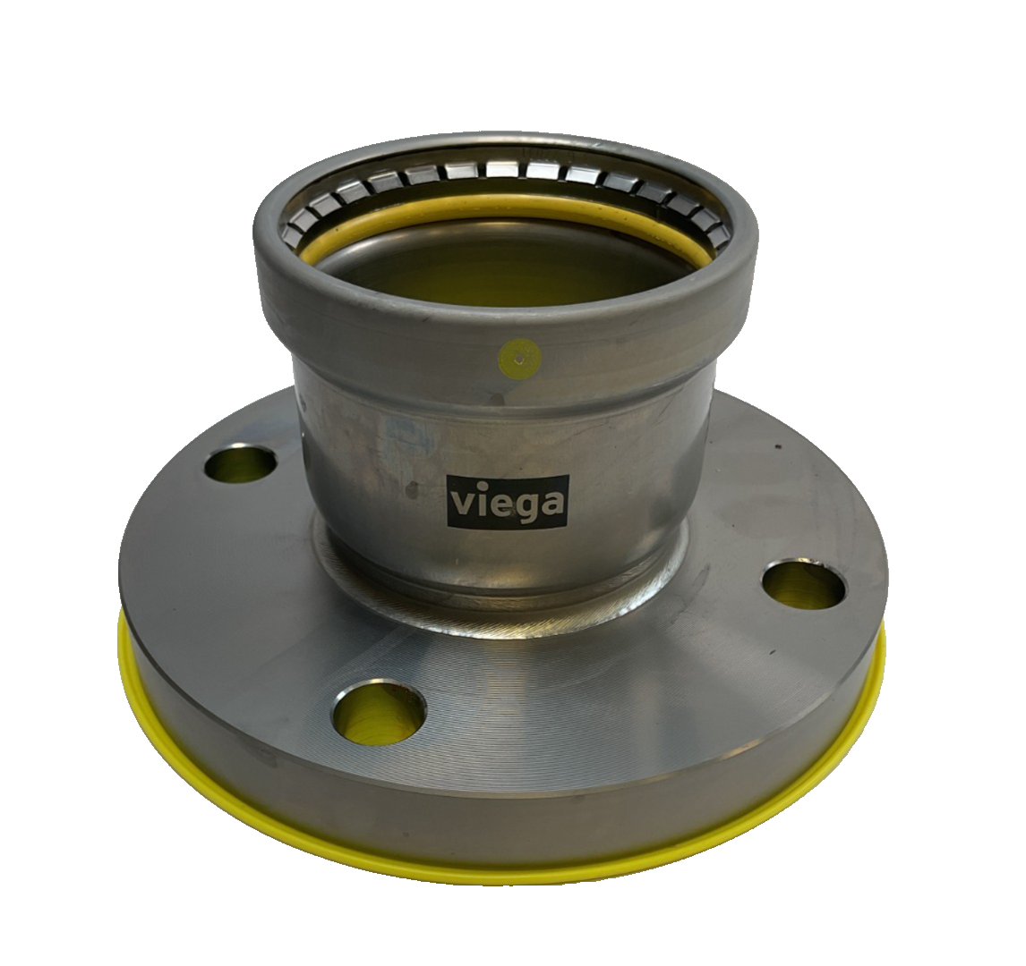 Viega MegaPressG Fitting - 28880: 3" Press x Flange Carbon Steel Gas ASME B16.5