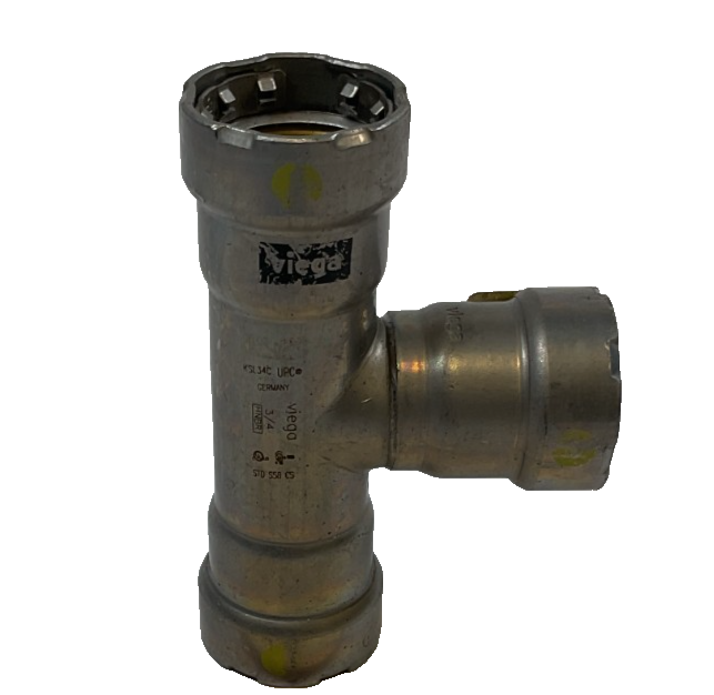 Viega MegaPressG Fitting - 25306: 3/4" Carbon Steel Gas Tee
