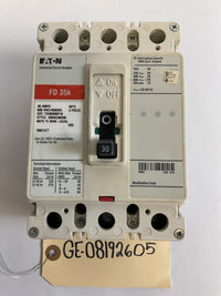 Eaton Cutler Hammer - FD3030BP10 - 30A, 600V, 3 Pole, 3Ph, 35k Breaker (Tested)
