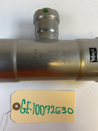 Viega MegaPress Fitting - 25390: 2" x 2" x 1" Reducing Tee, Carbon Steel