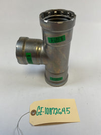 Viega MegaPress Fitting - 25325: 2" Tee P1 x P2 x P3, Carbon Steel